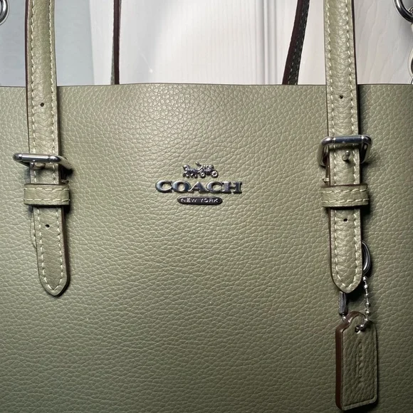 Coach Sage Green Leather Tote and Wristlet Set - Picture 7 of 10